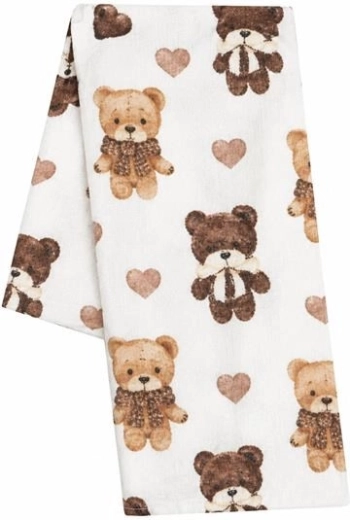 Pañal de algodón con estampado New Baby ositos con corazón