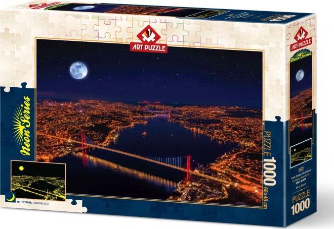 Puzle luminoso Tres puentes del Bósforo - Art Puzzle Neon