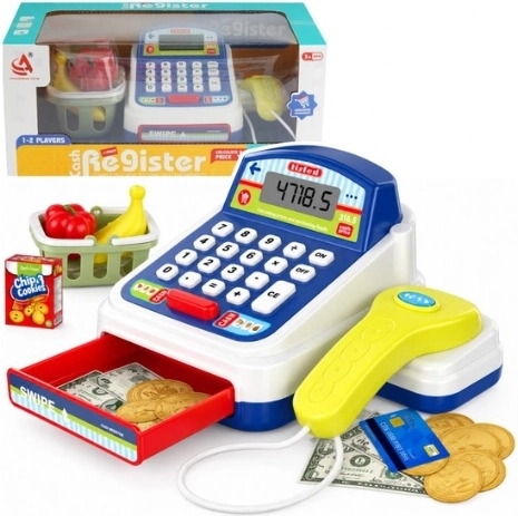 Caja registradora infantil a pilas con accesorios