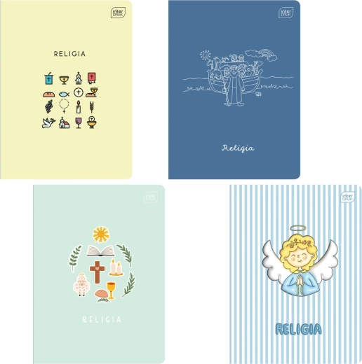 Cuaderno A5 para religión, cuadriculado, 32 hojas, mix de motivos Interdruk - 1 unidad