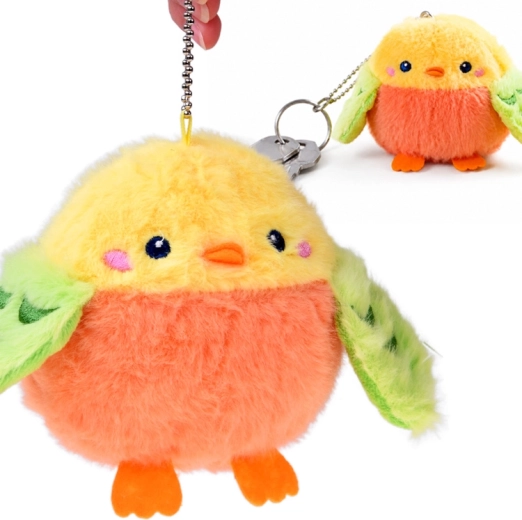 Pajarito de peluche Arbuzik Łobuzik con silbato y cadena para colgar 11 cm - 1 unidad
