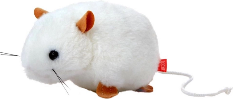 Ratón de peluche blanco 13 cm