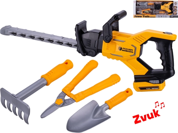 Tijeras infantiles a pilas para setos con sonidos y accesorios, 57 cm