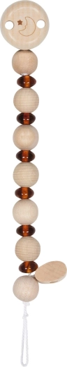Cadena de madera para chupete goki de color ámbar - 1 unidad
