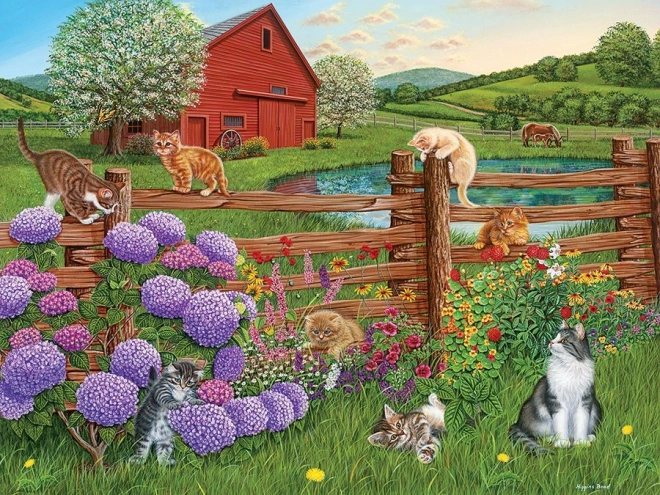 Puzzle COBBLE HILL gatos en la granja XL 275 piezas