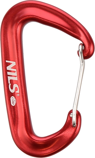 Mosquetón de aluminio NILS Camp 12 kN rojo