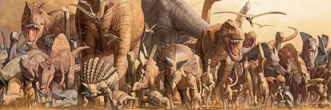 Puzle panorámico Dinosaurios 1000 piezas