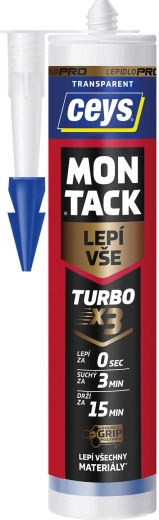 Adhesivo de montaje transparente Ceys Montack Turbo 290 ml
