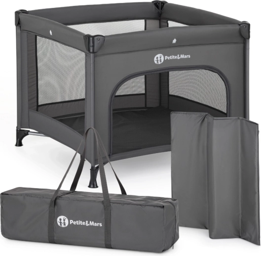 Parque de viaje PETITE&MARS Nook Urban charcoal grey