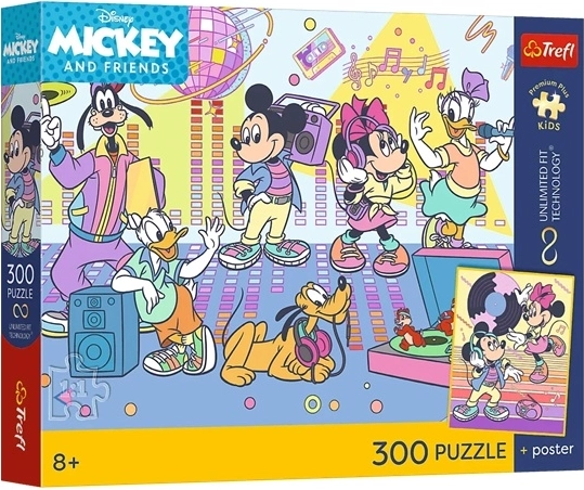Trefl Disney Mickey y amigos – puzle de 300 piezas con póster