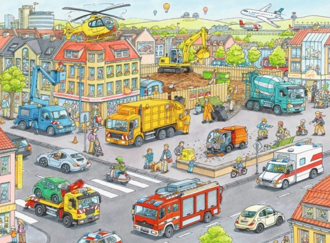 Puzzle Ravensburger vehículos en la ciudad 100 piezas