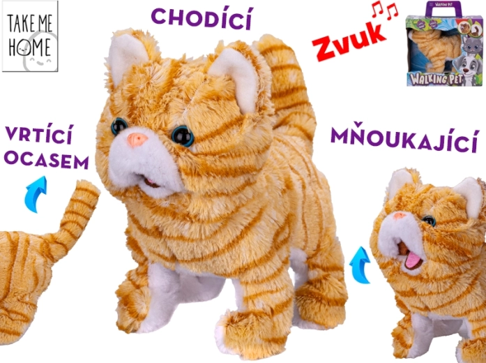 Gatita de peluche interactiva 21 cm Take Me Home
