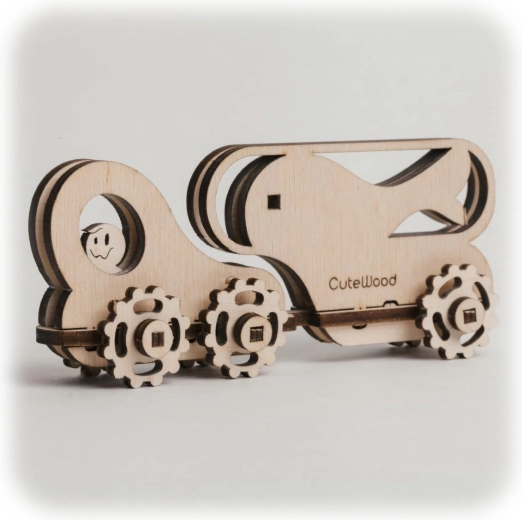 CuteWood puzzle 3D de madera Carro de pescado
