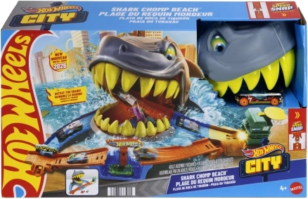 Hot Wheels City Playa Shark Chomp del tiburón devorador