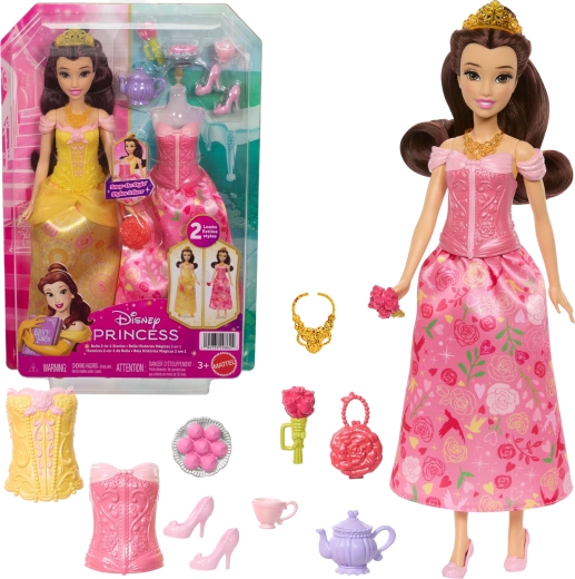 Disney Princesa La Bella y la Bestia – Muñeca Bella Historias 2 en 1