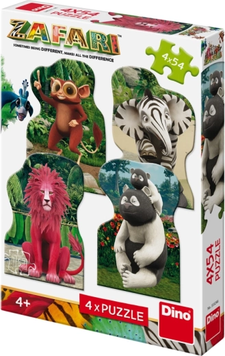Puzzle Zafari: Zoomba y amigos 4x54