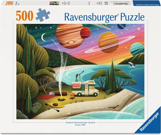 Puzzle Ravensburger: acampada bajo el cielo estrellado (500 piezas)