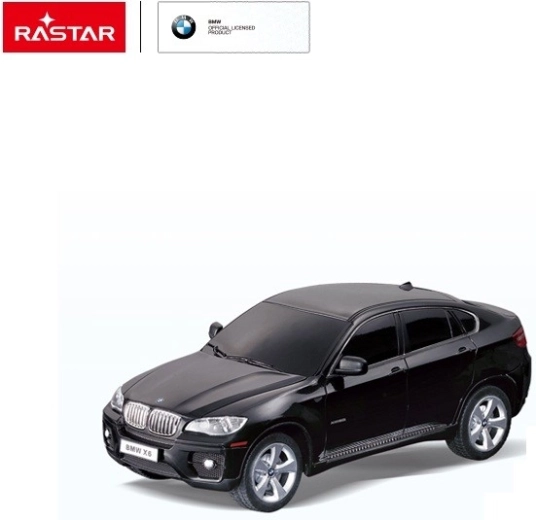 Coche RC Rastar BMW X6 con control remoto 1:24 negro