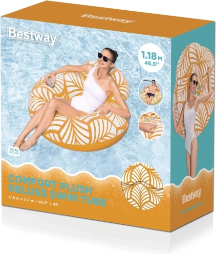 Aro inflable de natación Plush deluxe con respaldo y portabebidas