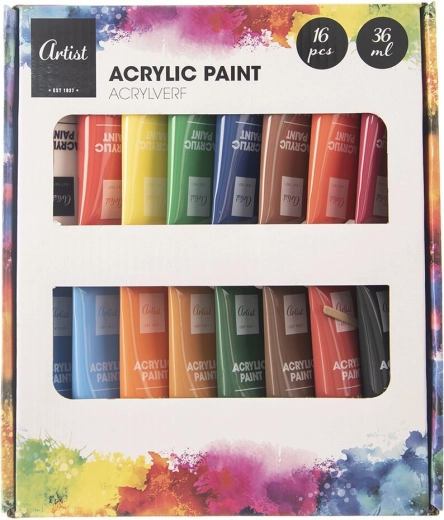Set de pinturas acrílicas 16 uds 36 ml
