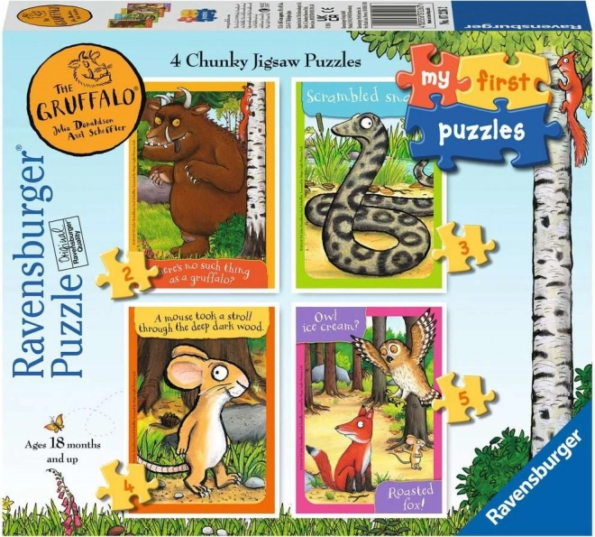Mis primeros puzzles Gruffalo 4 en 1 (2–5 piezas) de Ravensburger