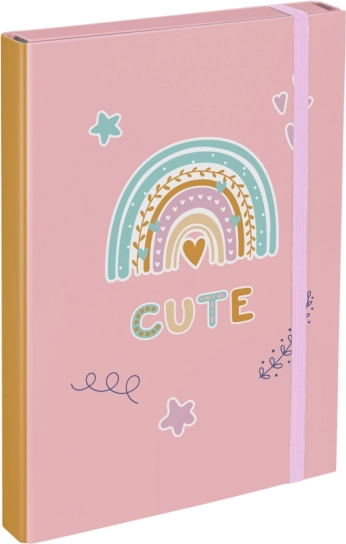 BAAGL carpetas para cuadernos escolares A4 arcoíris rosa