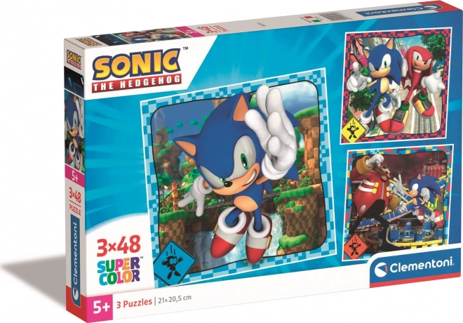 Puzzle 3×48 piezas CLEMENTONI SONIC