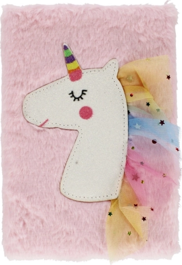 Diario de peluche unicornio A5
