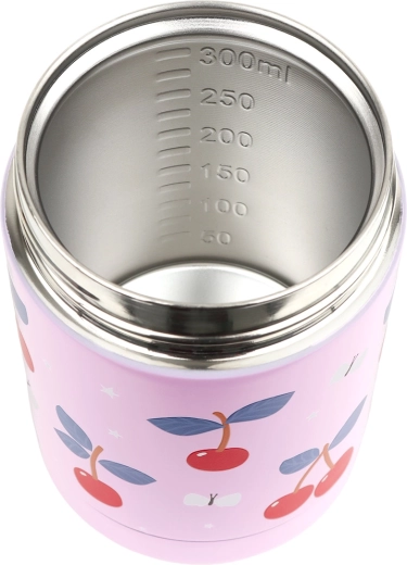 A Little Lovely Company recipiente aislado de acero inoxidable para comida cerezas