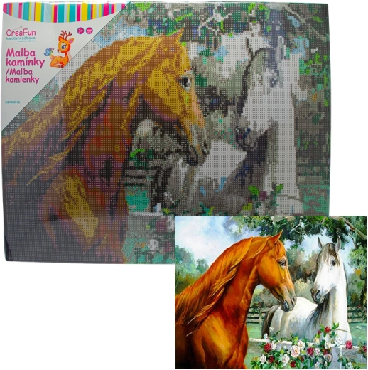 Pintura de diamantes Caballos 40 × 50 cm