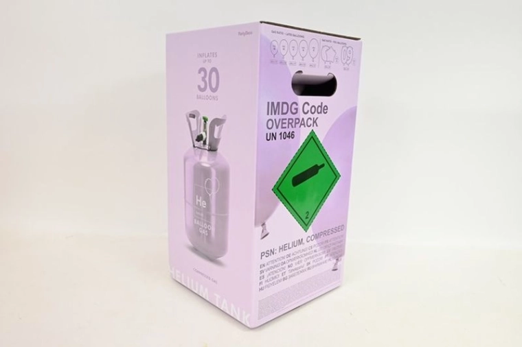 Botella morada de helio para inflar hasta 30 globos