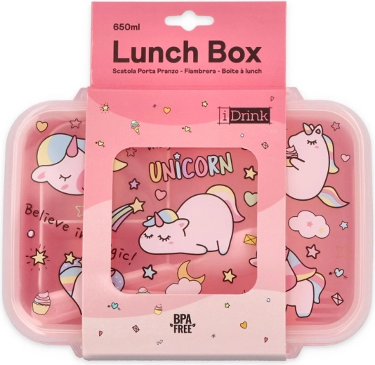 Caja para meriendas con unicornios iTotal 650 ml - 1 pieza