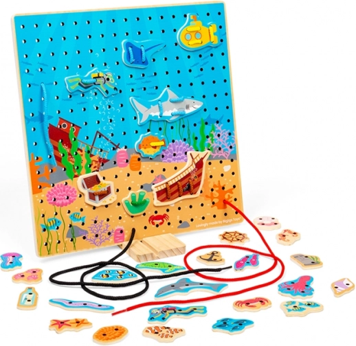 Bigjigs Toys tablero para enhebrar – mundo submarino