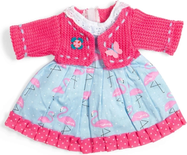 Bigjigs Toys vestido con flamencos y jersey rosa para muñeca de 34 cm