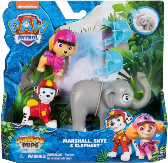 Paw Patrol Jungle Pups figuras Skye y Marshall con accesorios