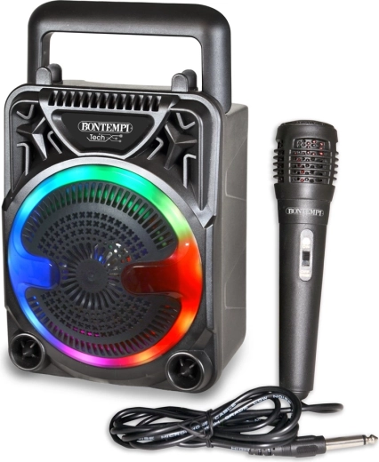 Altavoz inalámbrico Bontempi con micrófono e iluminación RGB