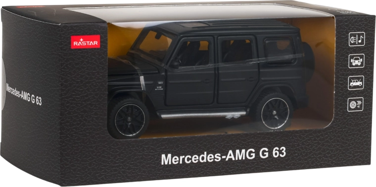 Modelo metálico 1:32 MERCEDES‑AMG G 63 con funciones, negro – RASTAR