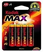 Pilas alcalinas AA 1,5 V KODAK Alkaline Max – 4 uds