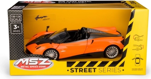 Modelo de automóvil MSZ Pagani Huayra Roadster 1:24 naranja