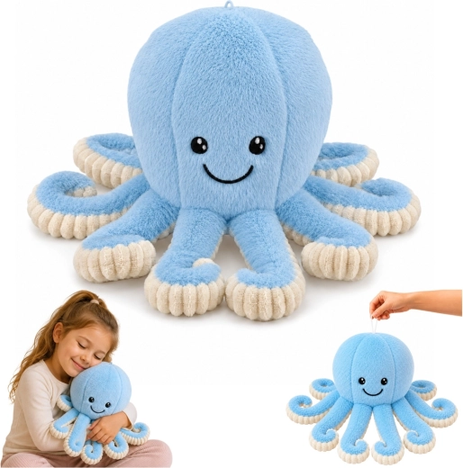 Pulpo de peluche con tentáculos elásticos azul 50 cm - 1 unidad