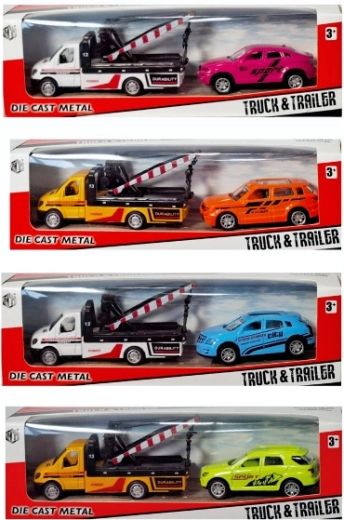Camión grúa con coche