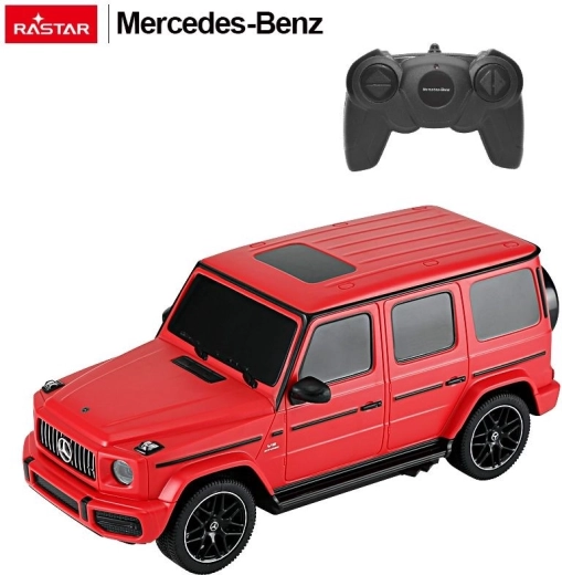 Coche RC Mercedes-Benz G63 con control remoto Rastar 1:24 rojo - 1 pieza
