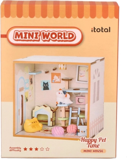 i-Total Habitación miniatura para mascotas para montar