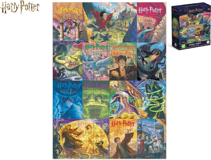 Puzzle de Harry Potter – collage de cubiertas de libros (250 piezas)