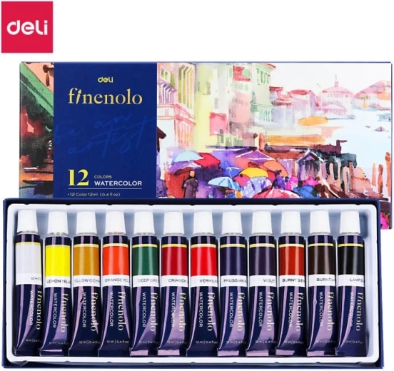 Acuarelas en tubos – set de 12 unidades
