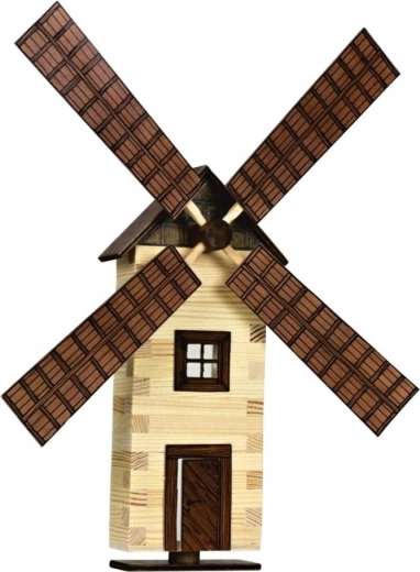 Walachia kit de construcción de madera para pegar: molino de viento de pared