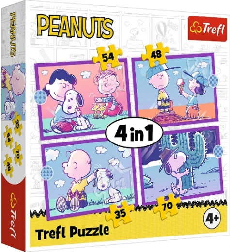 Puzzle Trefl Peanuts con Snoopy 4 en 1