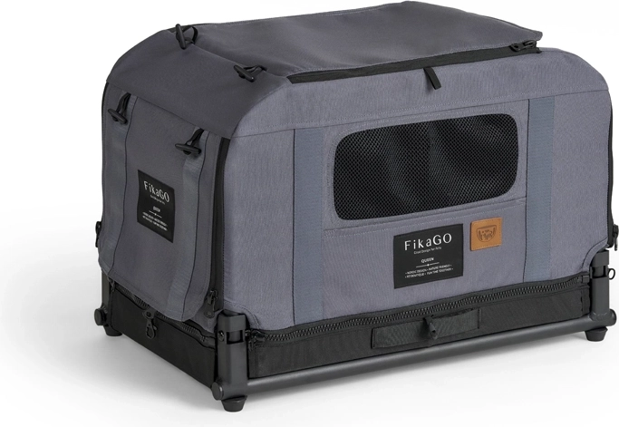 FikaGo jaula transportín plegable Queen L gris