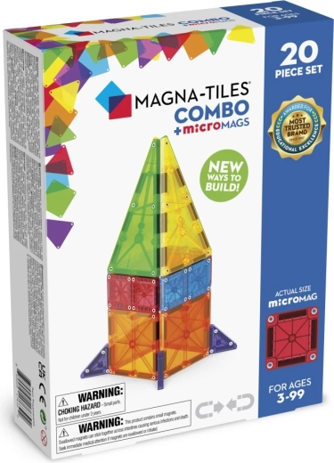 Set de construcción magnético MAGNA-TILES Combo microMAGS, 20 piezas