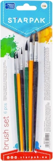 Starpak set de pinceles sintéticos para niños 6 uds
